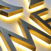 Panneau lumineux avant de magasin Logo lumineux LED Panneau LED rétro-éclairé en métal 3D pour les entreprises