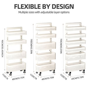 Carrito de Almacenamiento Rodante Delgado, Unidad de Estantería Móvil Multiusos para Espacios Reducidos, Cocina, Baño, Lavandería y Oficina - Product Image 6