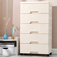 Meuble de rangement moderne et durable Haogle à 3 niveaux en plastique, avec tiroirs, couleur dégradée européenne, pour enfants, idéal pour le salon, la chambre ou comme meuble à chaussures.