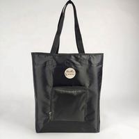 Bolsa de Mano Reutilizable Ecológica de Nailon Ripstop con Asa de Cuerda, Cierre de Cremallera, Logotipo y Color Personalizables, Diseño Plegable