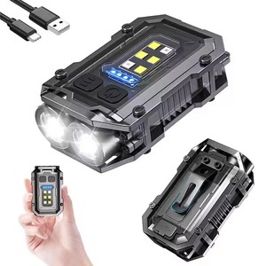 Super Bright LED EDC Mini Keychain Flashlight USB Rechargeable ABS Emergency Camping <strong>Lantern</strong> Multifunctional <strong>Torch</strong> - Product Image 3