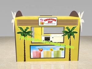Aangepaste Goedkope Outdoor Voedsel Kiosk Ontwerp Babo Thee Smoothie Bar Booth Voor Verkoop - Product Image 3