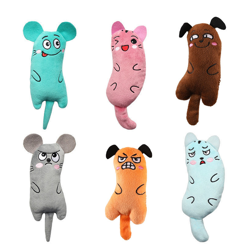 Cat Toys Cute Funny Soft Plush Doll Chewing With Catnip