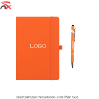 Ensemble Cadeau d'Affaires Personnalisé avec Logo : Carnet A6 à Couverture PU, Reliure Cousue, Kit Stylo et 100 Pages Intérieures Multicolores