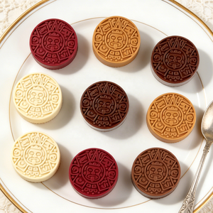 Molde de silicona redondo estilo corte con tótem <span class=keywords><strong>maya</strong></span>, molde de silicona para mousse con sello del Dios Sol, molde de silicona personalizado en pequeñas cantidades - Product Image 5