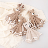 Nouveau-né bébé coton Crochet couette couverture de sécurité tricot naissance nouveau-né fournitures enfants jouets bébé anneau de dentition hochets cadeaux produit