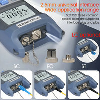 Testeur de puissance optique AUA-G510B VFL10MW avec lumière LED -50~+26dBm 850-1650nm SM 9/125um, testeur de fibre optique avec connecteur universel SC/FC/ST