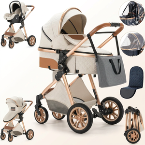 Passeggino 3-in-1 Multifunzionale con <span class=keywords><strong>Seggiolino</strong></span> <span class=keywords><strong>Auto</strong></span> e Carrozzina Pieghevole, Adatto per Viaggi - Product Image 1