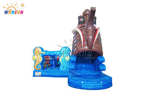 윈선 해적선 에어바운스 성 미끄럼틀 및 장애물 코스 포함 - 어린이 야외 워터파크 에어바운스 장난감 - Product Image 2