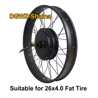 Kit de conversion de moteur à moyeu arrière pour vélo électrique DGWZ 60V 72V 3000W 5000W 26x4.0 26 pouces avec pneus larges pour la neige