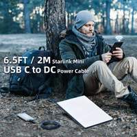 Kabel Daya DC Luar Ruangan Berkualitas Tinggi Tipe C ke DC 100W PD USB-C ke DC PVC 18AWG untuk Starlink Mini