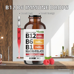 Suplemento Líquido Oral de Complejo Vitamínico B Todo en Uno, Gotas Sublinguales de Vitamina B12+B6 de 60 ml, para el Sueño en Adultos - Product Image 2