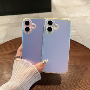 เคสโทรศัพท์ไฮบริดสำหรับ iPhone 16 PRO MAX TPU PC 2 in 1เคสโทรศัพท์ลายโฮโลแกรมไฮบริดเปลี่ยนสีกันกระแทก - Product Image 3