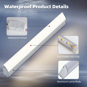 Modern Luxury Aluminum E26 Satin LED <b>Mirror</b> Wall Lamp IP44 Rated Living Room Indoor Lighting - Product Image 5