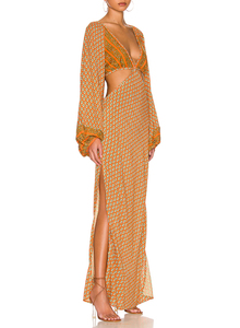 Oem Tùy Chỉnh Thời Trang Cao Mùa Hè Maxi Lụa Ăn Mặc Cho Phụ Nữ Sexy Off-Shoulder Backless Bohemia Phong Cách Cho Câu Lạc Bộ Đêm Ngày Lễ Bãi Biển - Product Image 2