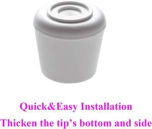 ที่รอง<span class=keywords><strong>ขา</strong></span>เก้าอี้ทรงกลมสีขาวขนาด<span class=keywords><strong>7</strong></span>/8<span class=keywords><strong>นิ้ว</strong></span>กันลื่นอุปกรณ์ป้องกันขาเก้าอี้ทำจากพลาสติก - Product Image 5