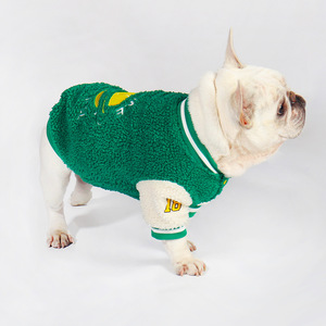 Giacca da Baseball invernale di marca alla moda per <span class=keywords><strong>cani</strong></span> da compagnia ispessita secchio francese <span class=keywords><strong>carlino</strong></span> caldo di cotone vestiti invernali in velluto - Product Image 3