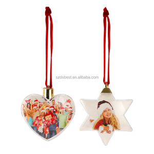 Custom Clear Plastic Snowflake Star Photo <strong>Frame</strong> Christmas Ornaments, Insertable Picture <strong>Xmas</strong> <strong>Tree</strong> Hanging Baubles - Product Image 5