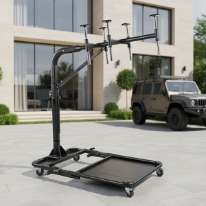 Aoshuna para Wrangler <span class=keywords><strong>Bronco</strong></span> 2 puertas, Elevador de Techo Rígido Desmontable, Manivela de Acero Inoxidable que Ahorra Esfuerzo, Fácil Montaje Individual - Product Image 1