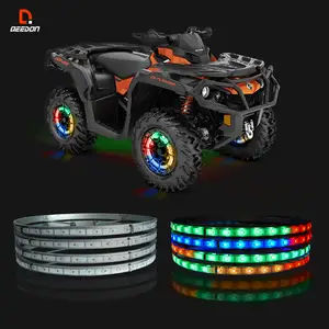 Thả Vận Chuyển Trọng Lượng Nhẹ Bánh Xe Ghế Vòng Lốp RGB Nhẫn Xe Lốp Bánh Xe Ánh Sáng Offroad Ứng Dụng Điều Khiển Xe Đạp Bánh Xe Ánh Sáng Led