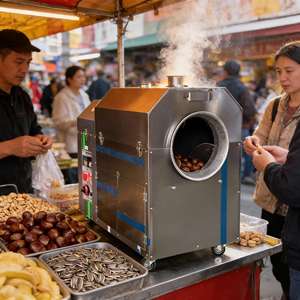 <span class=keywords><strong>เครื่อง</strong></span><span class=keywords><strong>คั่ว</strong></span><span class=keywords><strong>กาแฟ</strong></span> โกโก้ ถั่วลิสง แบบถังหมุนเชิงพาณิชย์ ขนาด 30 กก. 50 กก. 100 กก. ใช้แก๊สและไฟฟ้า - Product Image 1