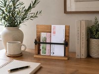 Porte-lettres et porte-papiers en bois pour bureau, organisation de la maison et du bureau, boîte de rangement pour le télétravail