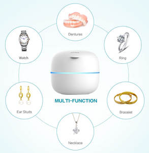 منظف محمول بالموجات فوق الصوتية لتنظيف الاهتزازات وترددات الغسيل يزيل البقع ماكينة النظارات - Product Image 4