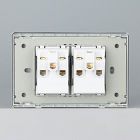 Prises électriques intelligentes de style rétro à pôle unique de haute qualité, 4 voies, 2 gangues, étanches IP55, 4 prises, 2 USB-A, 2 USB-C, 118