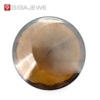 GIGAJEWE Pierre brute de moissanite dorée en forme de lingot, plaquette SiC, pierre brute pour la fabrication de bijoux