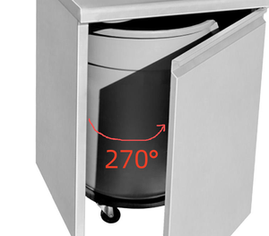 Stainless Steel Waste Bin Cabinet With Backsplash & Storage <b>Shelf</b>, Commercial <b>Kitchen</b> Waste Disposal <b>Unit</b> <b>for</b> Restaurant Hotel - Product Image 5