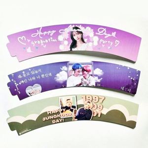 Manchons personnalisés pour gobelets à café en papier 9oz 10oz avec support isotherme cadeau Kpop Cupsleeve - Product Image 6