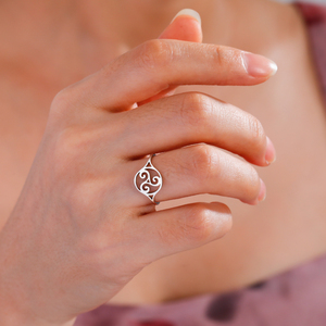 Triskele Triskelion anneau en acier inoxydable Triple spirale amulette bagues Vintage bijoux cadeau d'anniversaire pour les femmes - Product Image 2