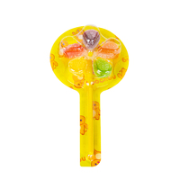 Bonbons en gros OEM/ODM personnalisés sous marque privée 21g Sucettes gélifiées en forme de moulin à vent 3D saveur fruitée avec vitamine C