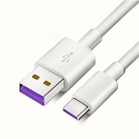 Câble USB vers Type C PD pour téléphone portable, charge rapide, blanc, personnalisé, 1M 2M 3A 5A, vente en gros