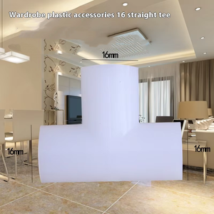 Chất lượng cao 16cm bốn chiều vải đơn giản tủ quần áo dày nhựa Phụ kiện kết nối ba chiều thẳng phụ kiện đường ống phẳng - Product Image 2