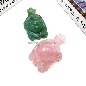 卸売 天然クリスタル グリーンアベンチュリン タートル 5cm サイズ クリスタルクラフト ローズクォーツ タートル ホームデコレーション用 - Product Image 3