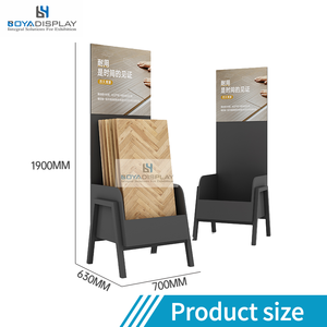 Étagère d'exposition d'échantillons de couleur de bois professionnelle, design minimaliste moderne, hauteur réglable, étagères coulissantes, support en métal écologique - Product Image 2