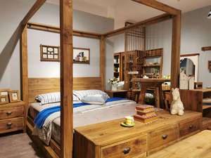 Reclaimed Wood Home Furnishings Six Drawers <strong>TV</strong> <strong>Stand</strong> Old <strong>Pine</strong> Wood End of Bed <strong>TV</strong> <strong>Stand</strong> - Product Image 5