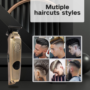 Retro Electric Man Rechargeable Hair Trimmer Metal Handle 6000-7000 RPM 2000mAh Battery Safety Feature for Carving Hair Cutting - Product Image 6