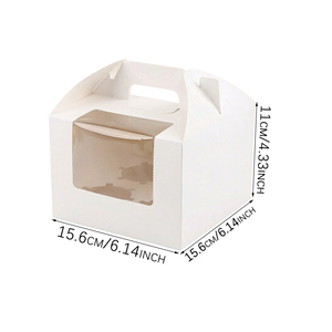 Confezione da 4 Scatole per Cupcake con Finestra, Scatole per Pasticceria, Bomboniere per Matrimoni e Feste di Compleanno - Product Image 2