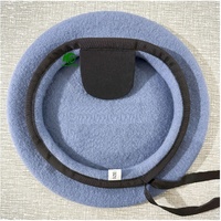 Béret tactique sur mesure - 100% laine noir, vert, rouge avec broderie de logo et porte-badge - Béret français pour homme