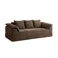 Canapé-lit convertible deux places avec fonction inclinable, porte-gobelets escamotable et poches de rangement – Idéal pour appartement