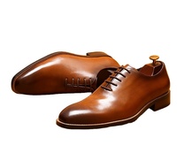 Chaussures Oxford pour hommes faites à la main, en cuir de vachette de qualité supérieure, antidérapantes et anti-odeurs, chaussures de bureau, de mariage et de cérémonie