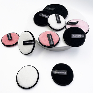 Nouveaux tampons nettoyants pour le visage en microfibre réutilisables, tampons nettoyants personnalisés, tampons en <span class=keywords><strong>coton</strong></span> pour le visage écologiques et lavables, tampons démaquillants - Product Image 4
