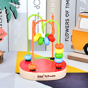 Đồ Chơi Woo Montesshoặc Đồ Chơi Bằng Gỗ Câu Đố Gỗ Giáo Dục Bé Trai Bé Gái Vòng Tròn Bằng Gỗ Chuỗi Hạt Mê Cung Con Lăn Coaster Đồ Chơi Trẻ Em 6 + Tháng - Product Image 2