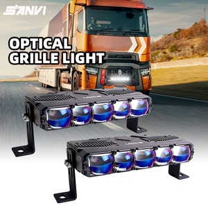 SANVI S500 Luces LED de Rejilla de 5 Ojos, 75W 108W 5500K, Lente Azul, Luces Auxiliares Externas Antiniebla de Trabajo - Product Image 1