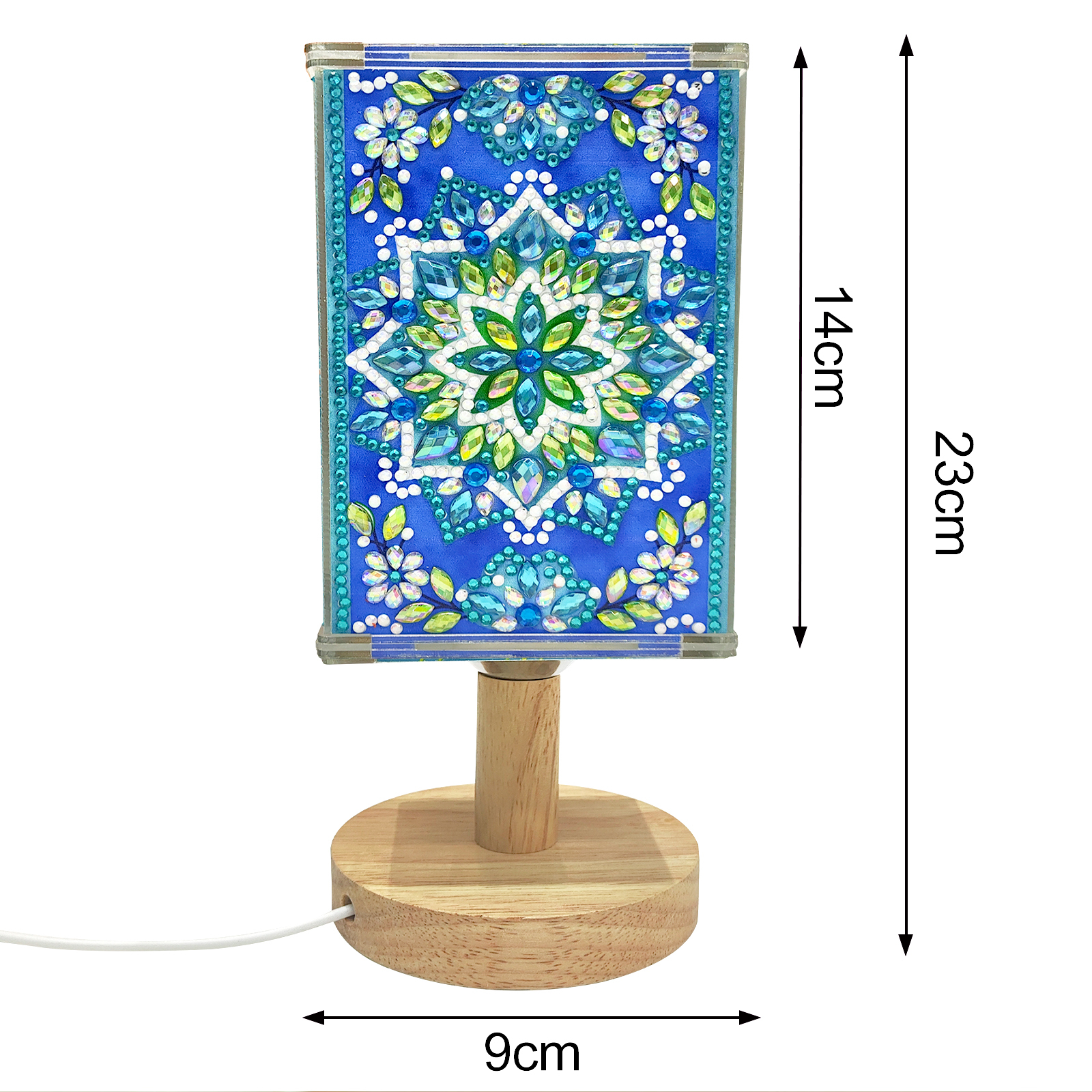 Ipetboom DIY Diamond Painting LED Night Light – Creative Glowing Desk Decor, Battery-Powered, Unique Gift For Home & Office