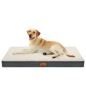 Cama de perro grande para perros grandes, caja de huevos ortopédica, almohadilla de espuma para perro con cubierta lavable extraíble - Product Image 1