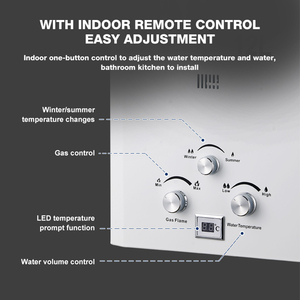 6L-8L-20L GPL/GNL gaz 24KW Portable Propane gaz chauffe-eau instantané sans réservoir GPL avec ensemble de douche pour <span class=keywords><strong>Camping</strong></span> en plein air RV ferme - Product Image 2