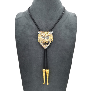 Collier en <span class=keywords><strong>cuir</strong></span> avec tête de cheval, sabots de cheval, fer, style campagnard, accessoires de mode, cravate polo - Product Image 5